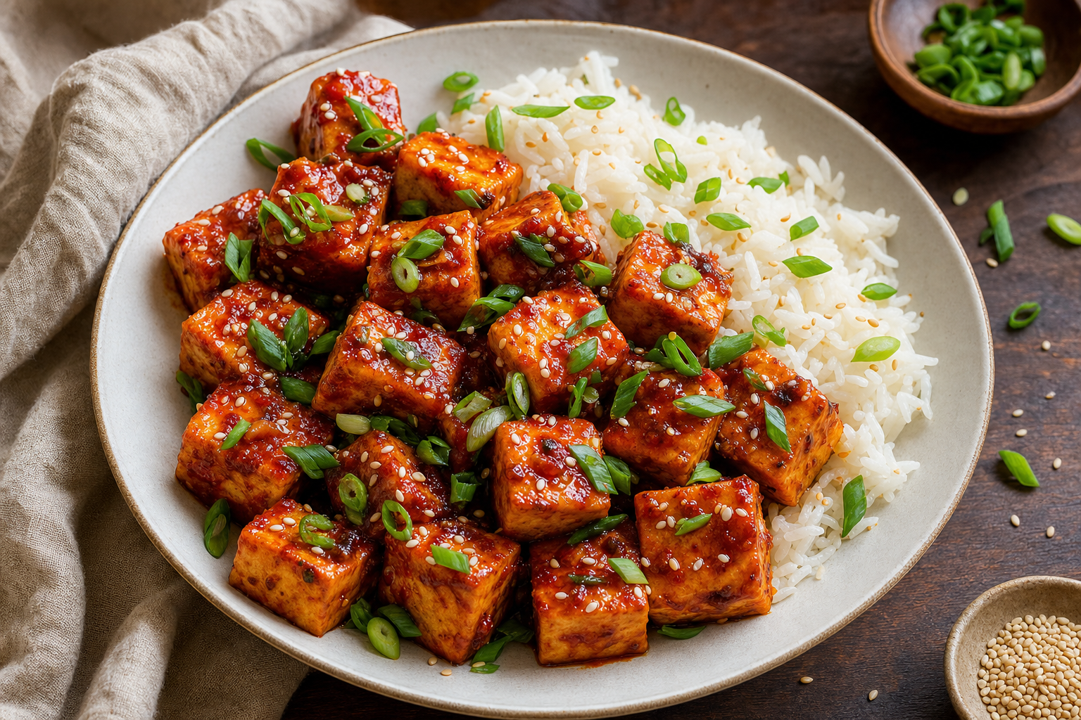 Spicy Sticky Tofu