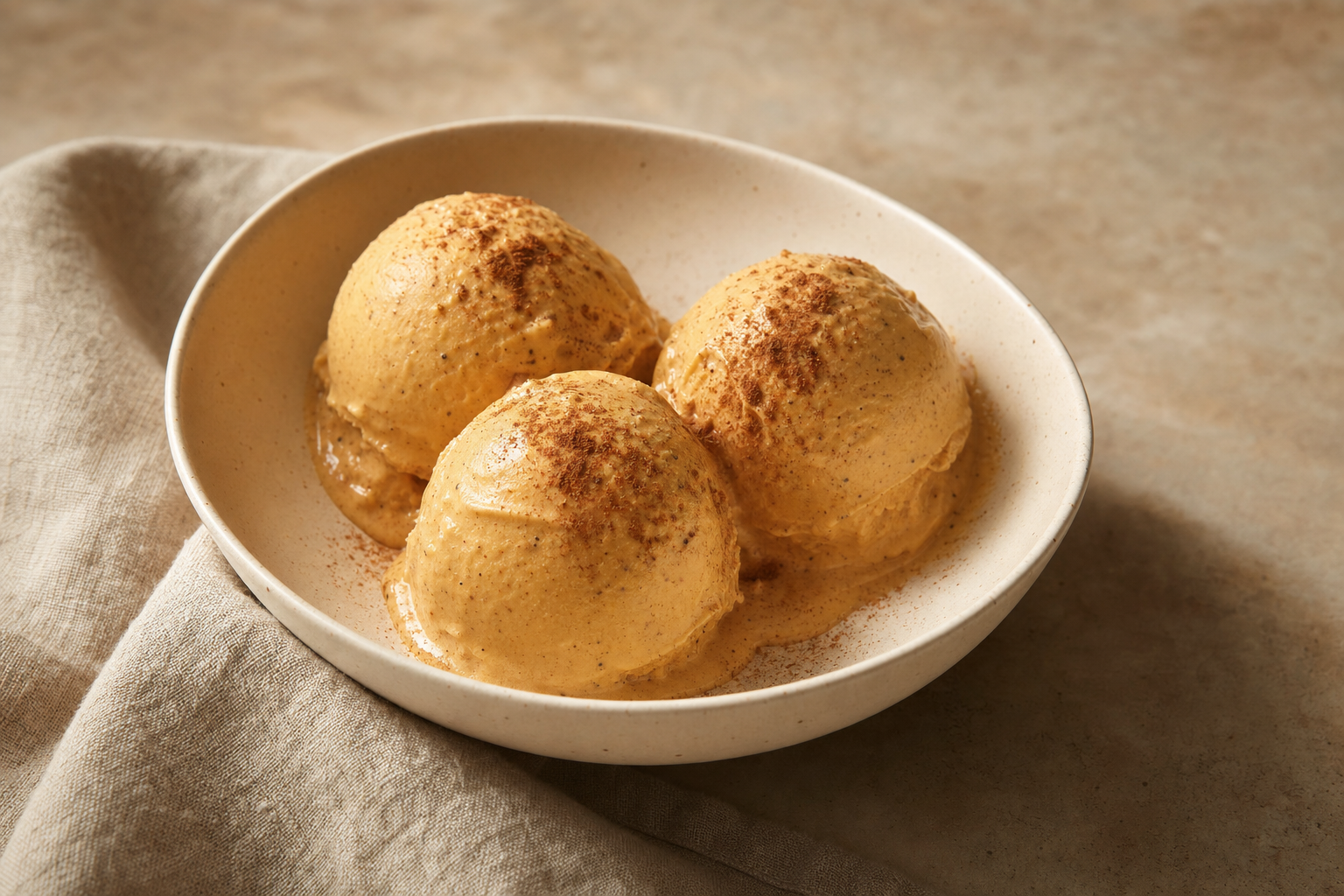 Pumpkin Spice Ice Cream finished and ready to serve