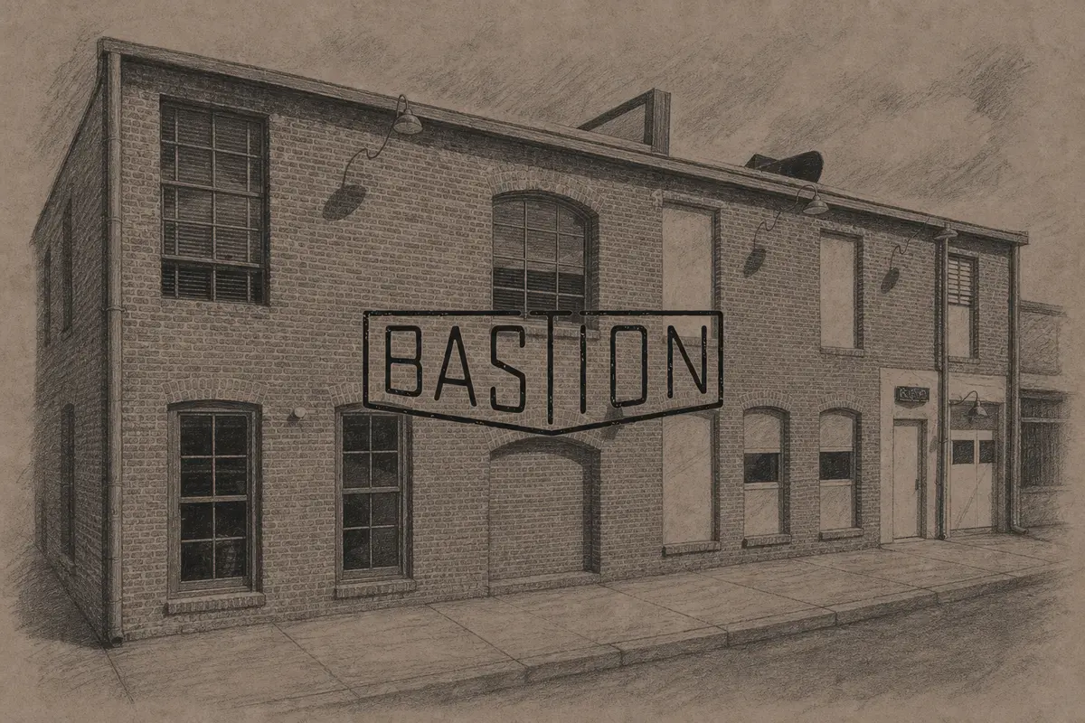 Illustrated exterior of Bastion in Nashville