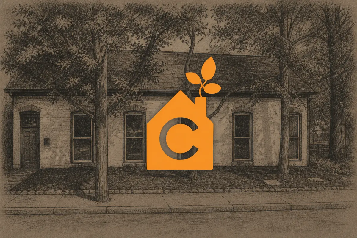 Illustrated exterior of City House in Nashville