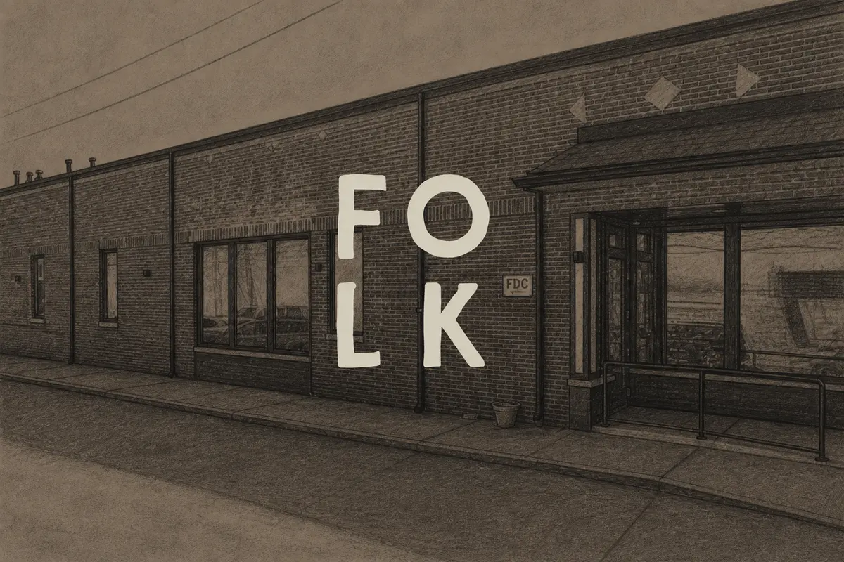 Illustrated exterior of Folk in Nashville