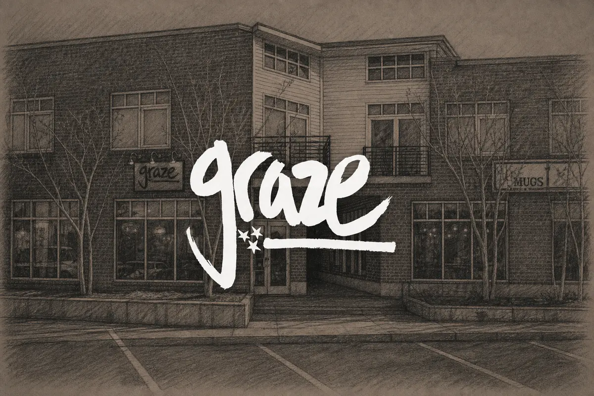 Illustrated exterior of Graze Nashville in Nashville
