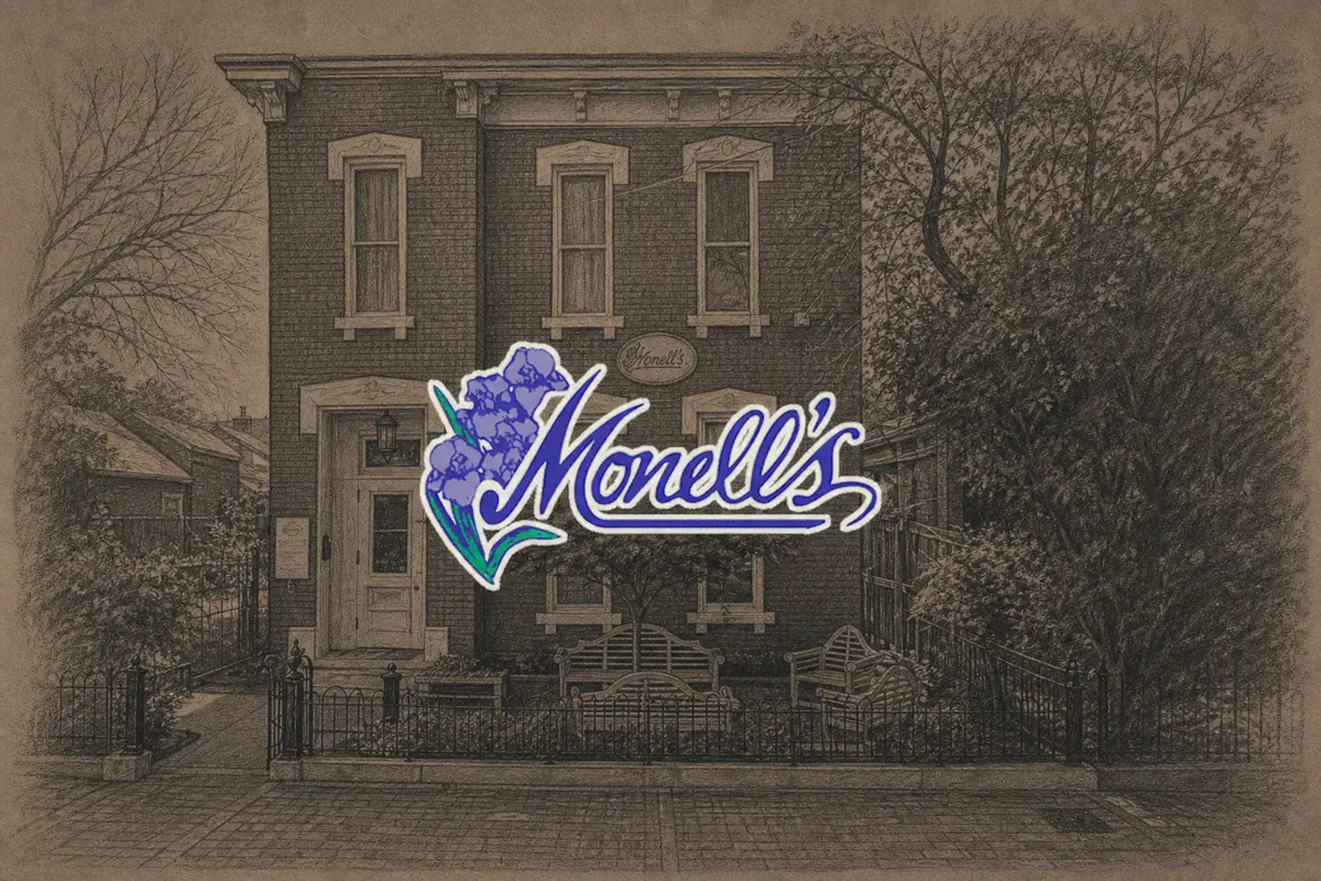 Illustrated exterior of Monell’s — Germantown in Nashville