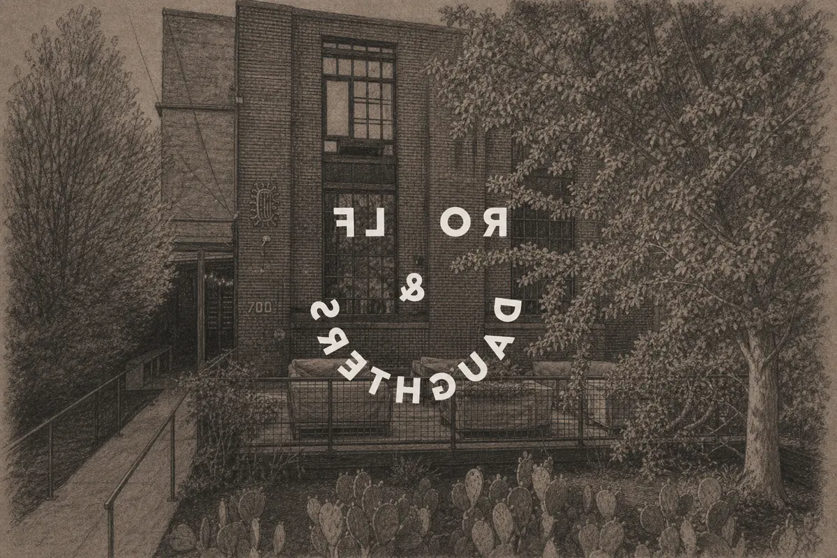 Illustrated exterior of Rolf and Daughters in Nashville