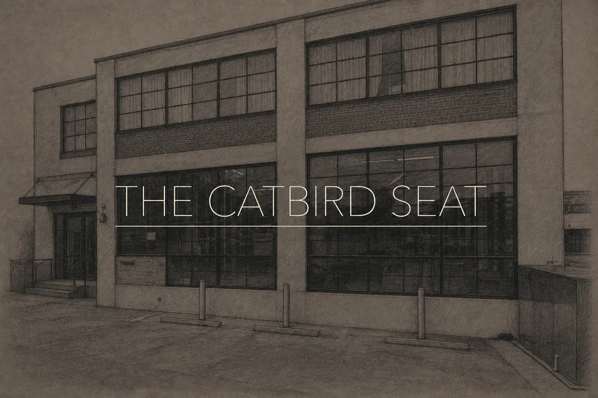 Illustrated exterior of The Catbird Seat in Nashville